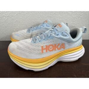 Hoka One One Womens Bondi 8 1127954 SSCA Blue Running Shoes Sneakers Size 8 D